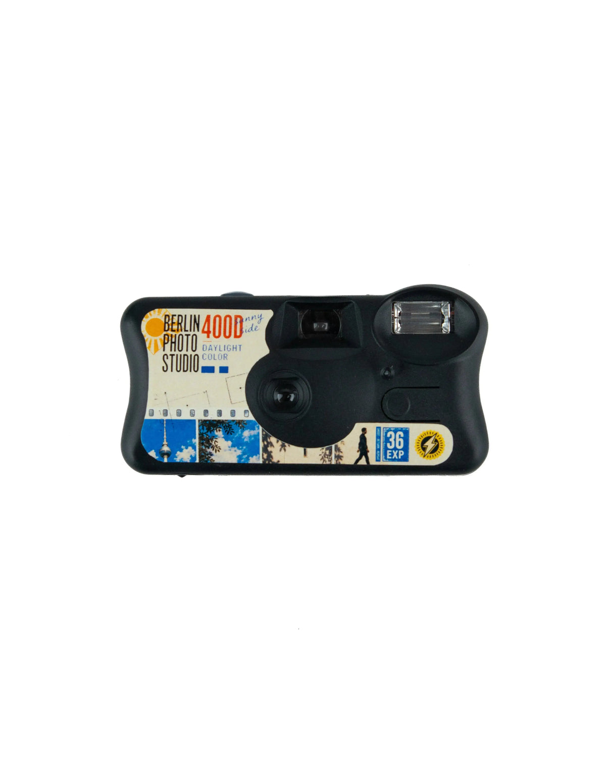 Compact Kodak film camera on a plain background