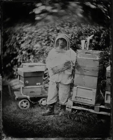 Photograph by Adrian Lee: Bee farmer - Ade lee 10x8" tintype.jpeg