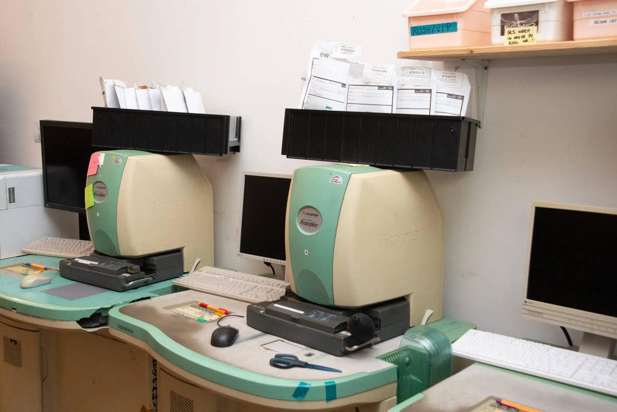 Two film scanning workstations at Berlin Photo Studio