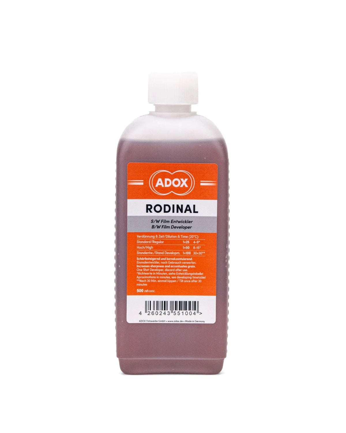 Bottle of Adox Rodinal black-and-white film developer