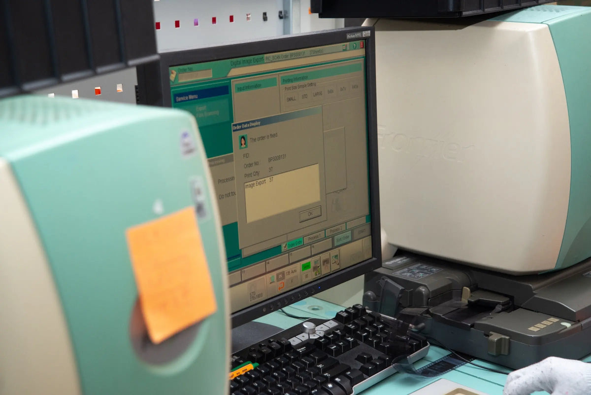 Computer and Frontier scanner used for digitising film