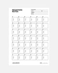 Notizen zu Filmnegativen – Druckbares PDF-Blatt – Photo Studio Berlin