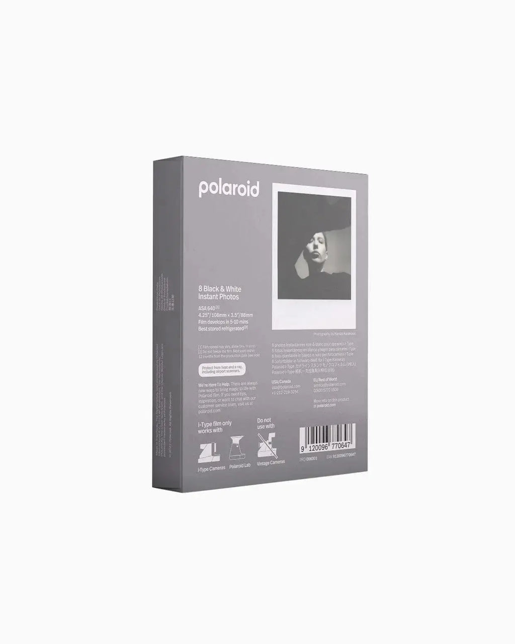 Polaroid i-Type Black & White Film – 8 Photos - Photo Studio Berlin