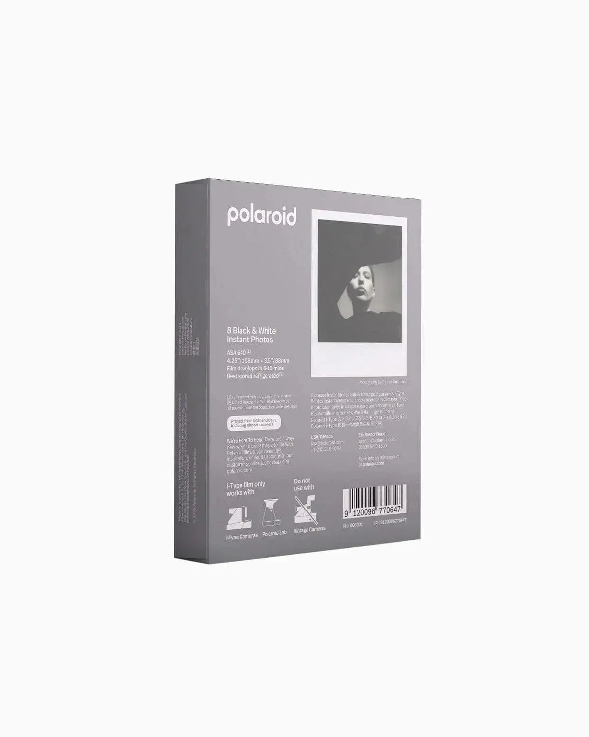 Polaroid i-Type Black & White Film – 8 Photos - Photo Studio Berlin
